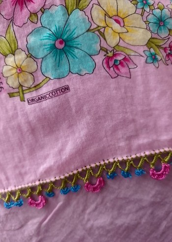 Çiçek Desenli Fırfırlı Bohem Kadın eşarp - Görsel 4