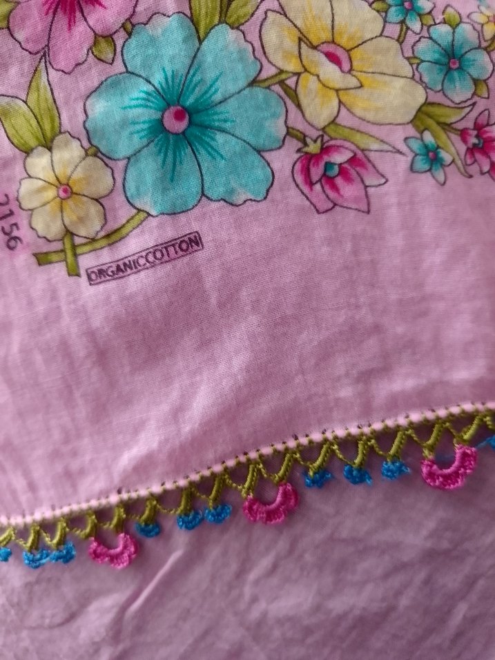 Çiçek Desenli Fırfırlı Bohem Kadın eşarp - Görsel 4