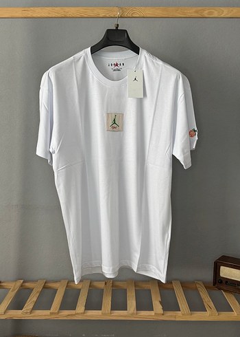 Beyaz Pamuklu Erkek Tişört - Görsel 2