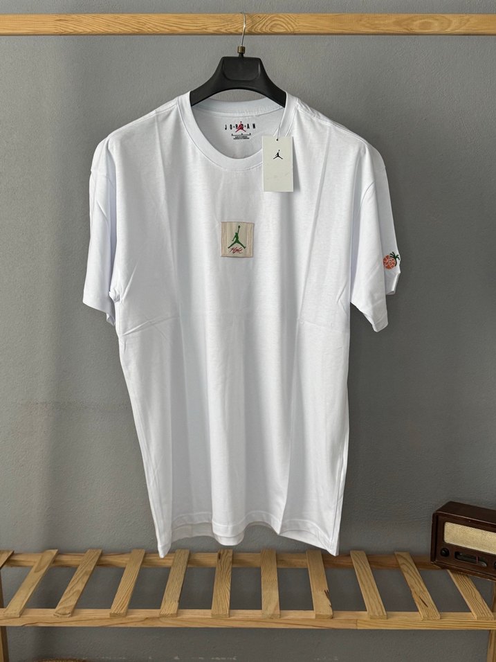 Beyaz Pamuklu Erkek Tişört - Görsel 2