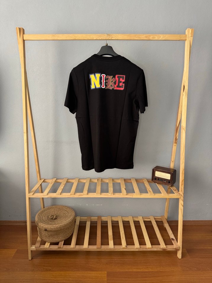 Siyah Baskılı Kısa Kollu Erkek Tişört - Görsel 3