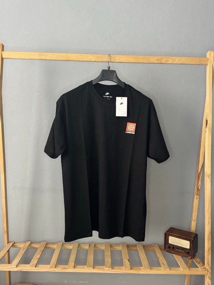 Siyah Erkek Oversize Tişört, Kısa Kollu - Görsel 2