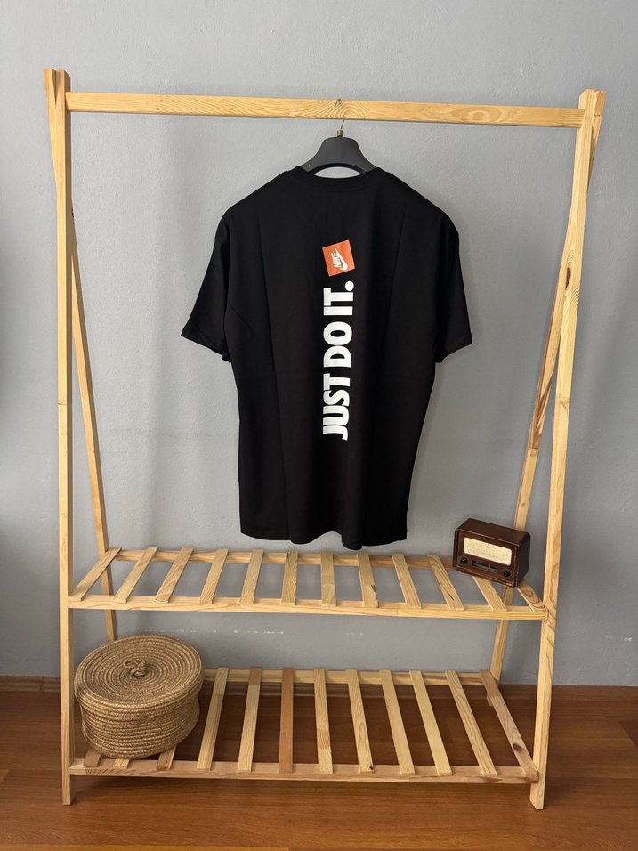 Siyah Erkek Oversize Tişört, Kısa Kollu - Görsel 3