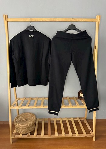 EA7 Siyah Kadın Sweatshirt ve Eşofman Altı Takımı - Görsel 4