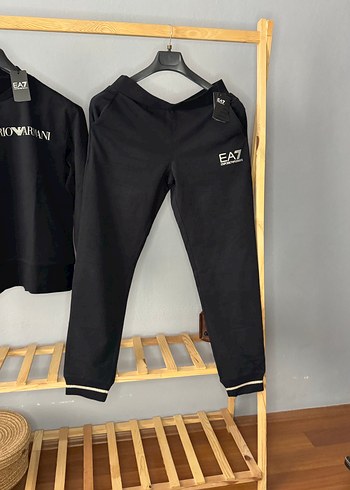 EA7 Siyah Kadın Sweatshirt ve Eşofman Altı Takımı - Görsel 2