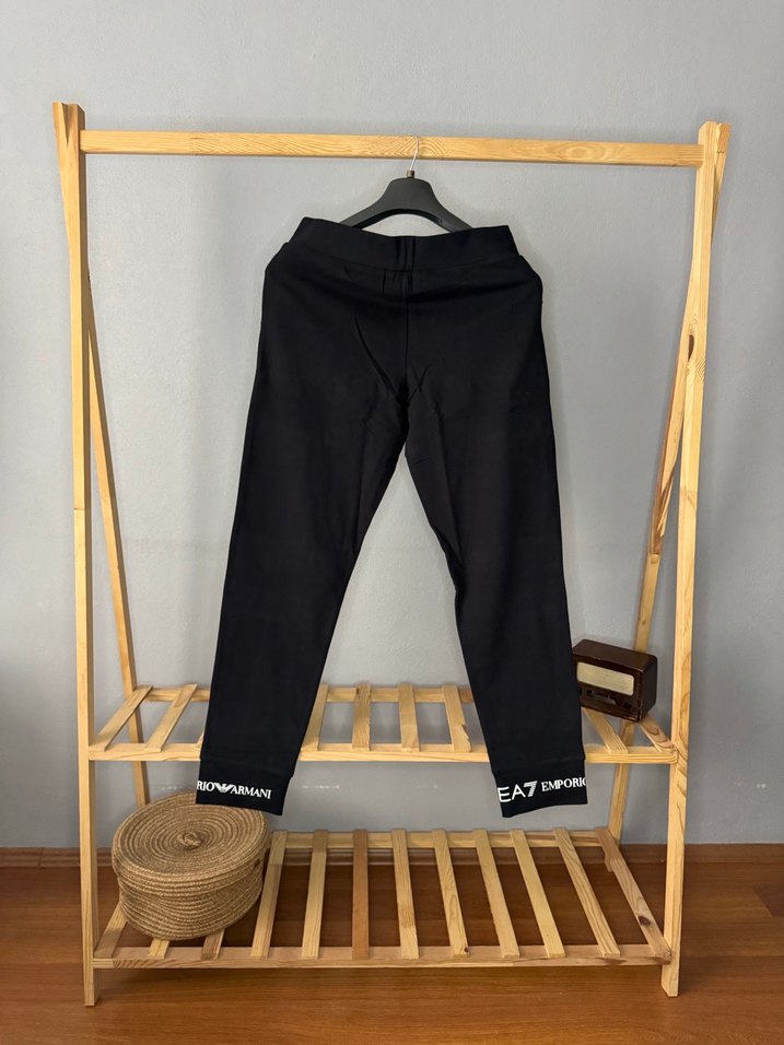 Kadın Siyah Elastik Bel Mini Sweatpant - Görsel 3