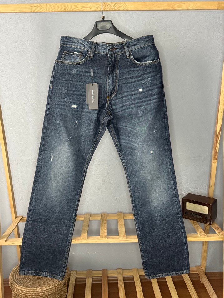 Erkek Bol Kesim Denim Jean Pantolon - Görsel 2