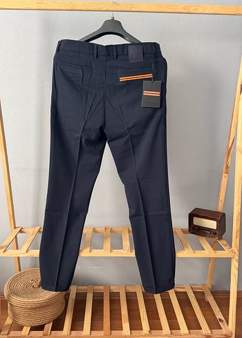 Erkek Lacivert Regular Fit Ofis Pantolonu - Görsel 4