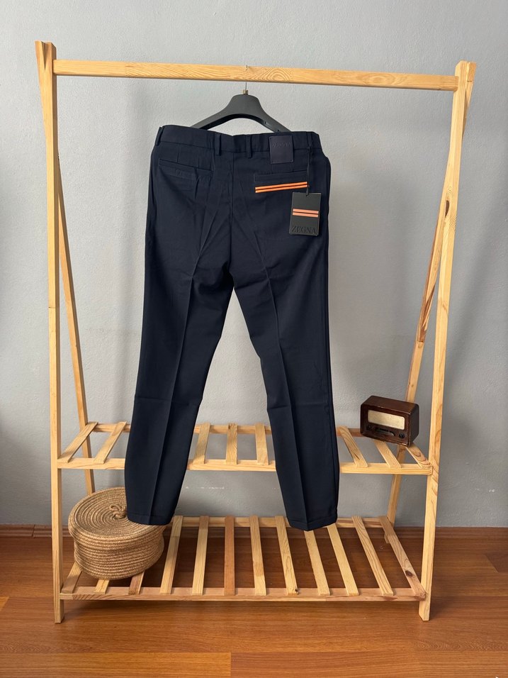 Erkek Lacivert Regular Fit Ofis Pantolonu - Görsel 3
