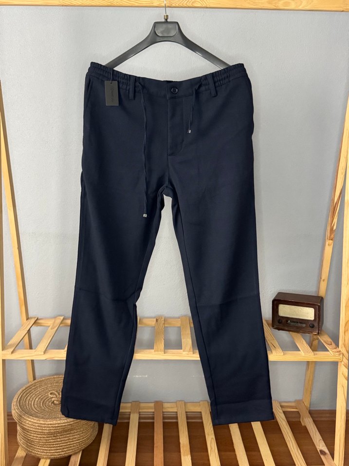 Lacivert Kemerli Regular Fit Erkek Kot Pantolon - Görsel 2