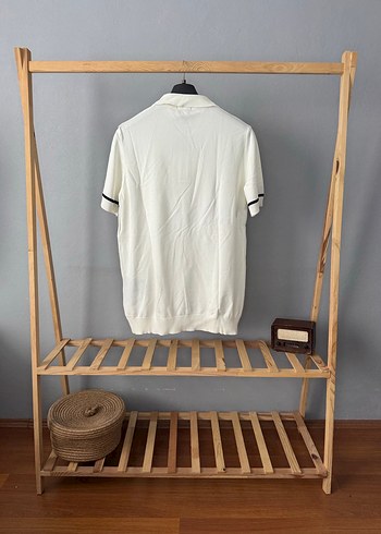 Beyaz Pamuklu Polo Yaka Tişört - Görsel 3