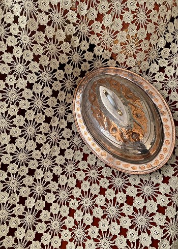 Baharın çiçekleri açtı.Bohem Tarzı El Yapımı Dantel Yatak Örtüsü - Görsel 3