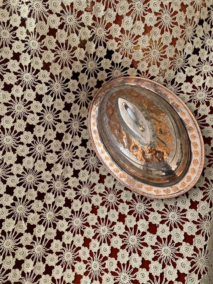 Baharın çiçekleri açtı.Bohem Tarzı El Yapımı Dantel Yatak Örtüsü - Görsel 3