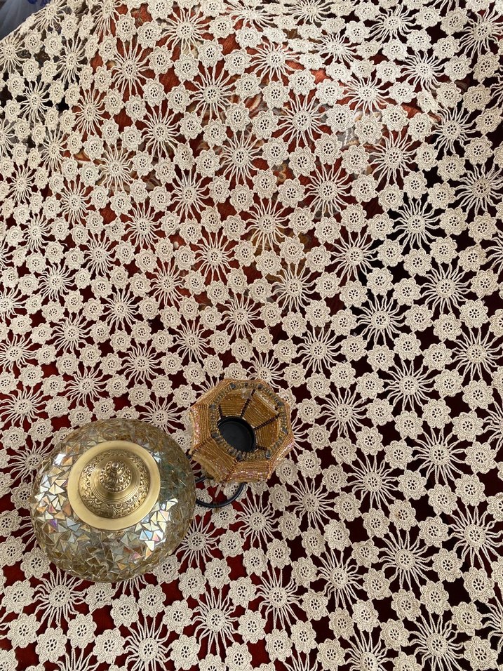 Baharın çiçekleri açtı.Bohem Tarzı El Yapımı Dantel Yatak Örtüsü - Görsel 4