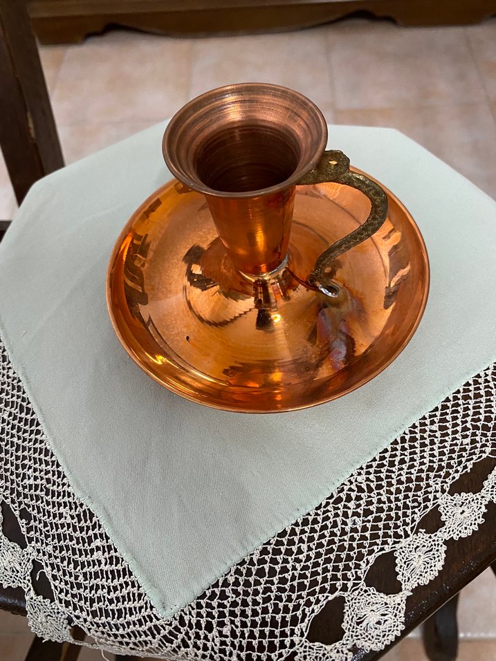 Bakır Mumluk Çift Set - Görsel 3