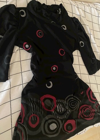 m Beden Tokalı Siyah Gotik Elbise