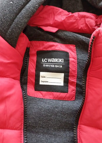 Kırmızı Kapüşonlu yelek 13 14 yaş - Görsel 2