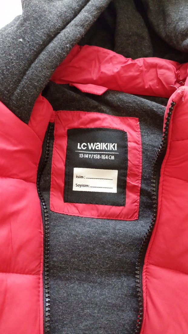 Kırmızı Kapüşonlu yelek 13 14 yaş - Görsel 2