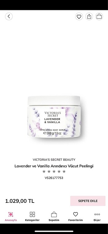 Victoria secret vücut peeling
