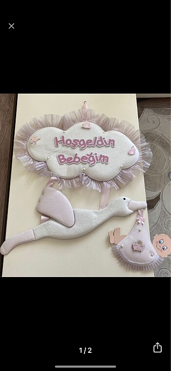 Hoşgeldin bebeğim kapı süsü