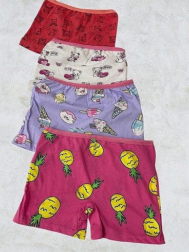 Kız çoçuk boxer 5 li paket