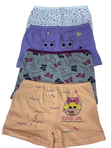 Kız çoçuk boxer 5 li paket