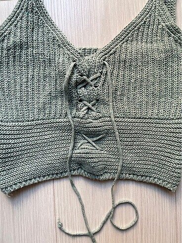 askılı örgülü crop - Görsel 2