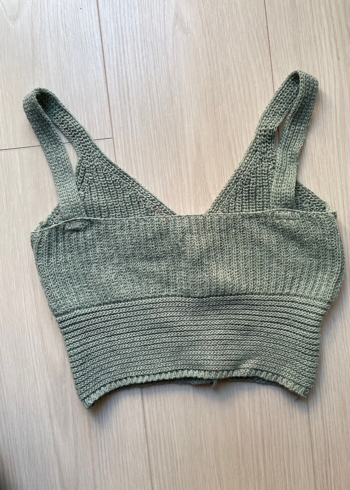 askılı örgülü crop - Görsel 3