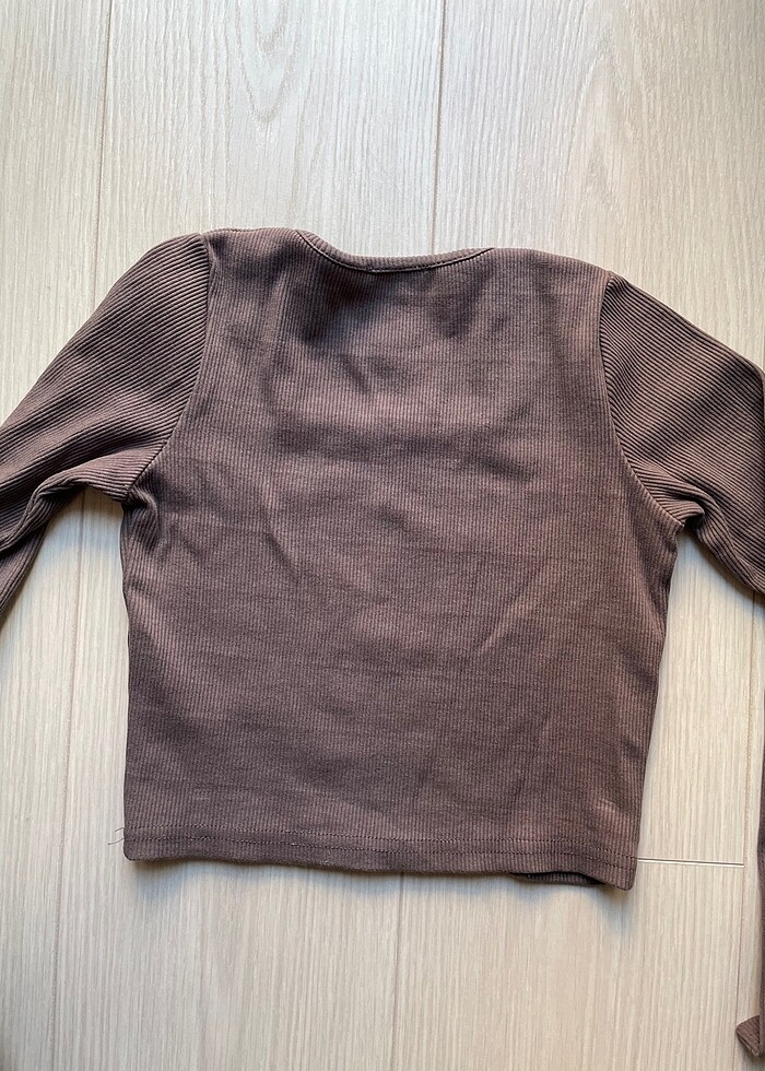 uzun kollu crop - Görsel 3