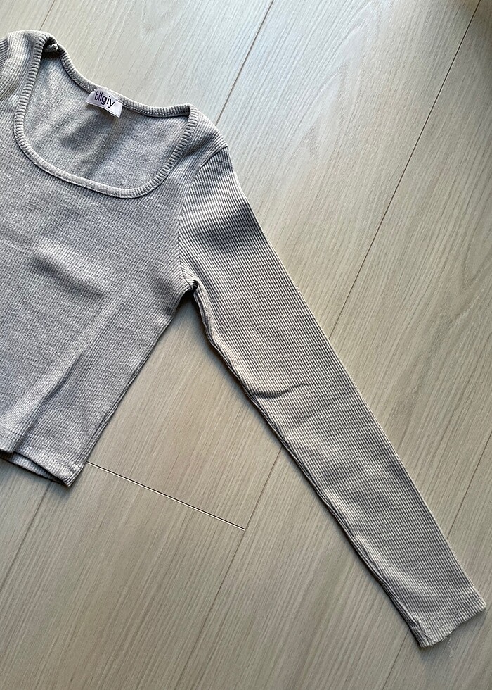 uzun kollu crop - Görsel 2