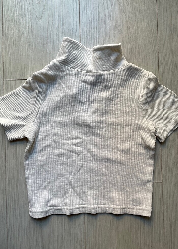 polo yaka kısa kollu crop - Görsel 2