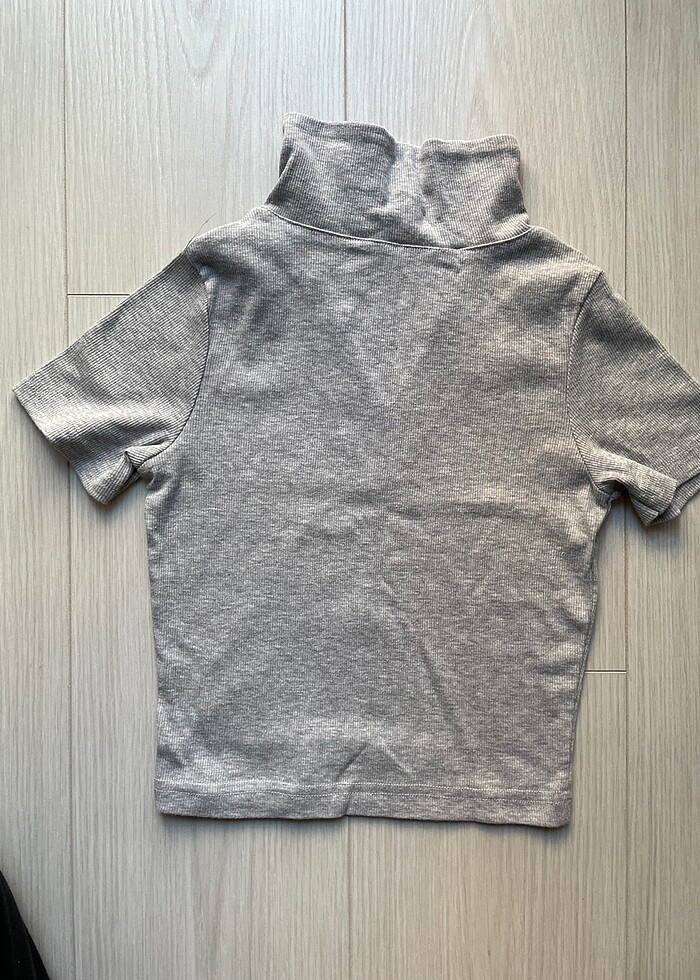 kısa kollu polo yaka crop - Görsel 2