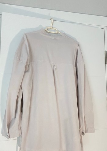 m Beden gri Renk Bej Düğmeli Keten kimono