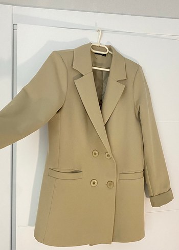 Trendyol & Milla Bej Düğmeli Kadın Blazer Ceket