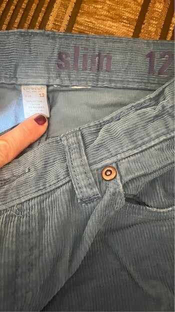 12-13 Yaş Beden J CREW Kadife pantolon