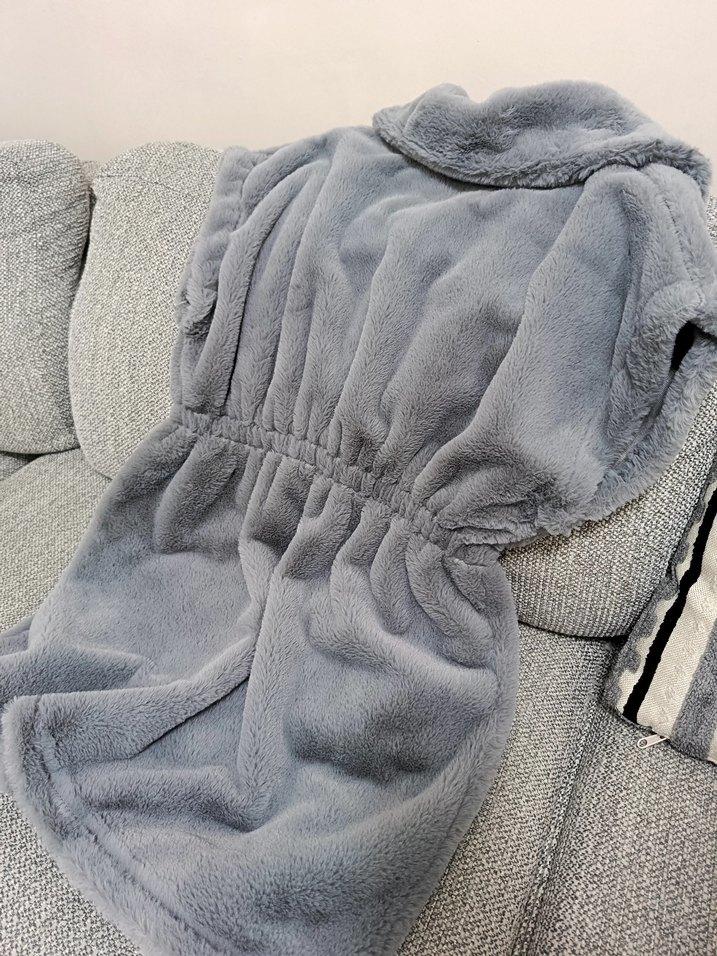 Gri Kürk Yelek - Görsel 3