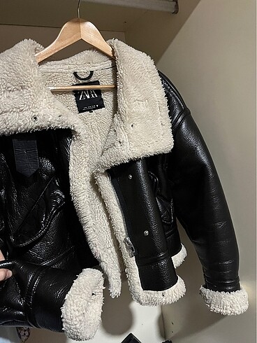 zara içi polarlı deri ceket