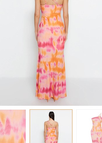 Pembe Batik Desenli Uzun Hamile Eteği - Görsel 3