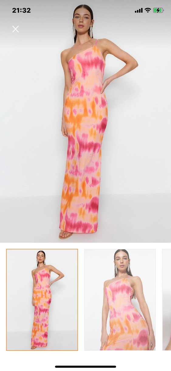 Pembe Batik Desenli Uzun Hamile Eteği - Görsel 2