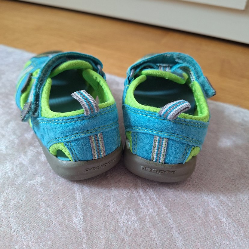 Pediped 22 numara Turkuaz Cırt Cırtlı Sandalet - Görsel 3