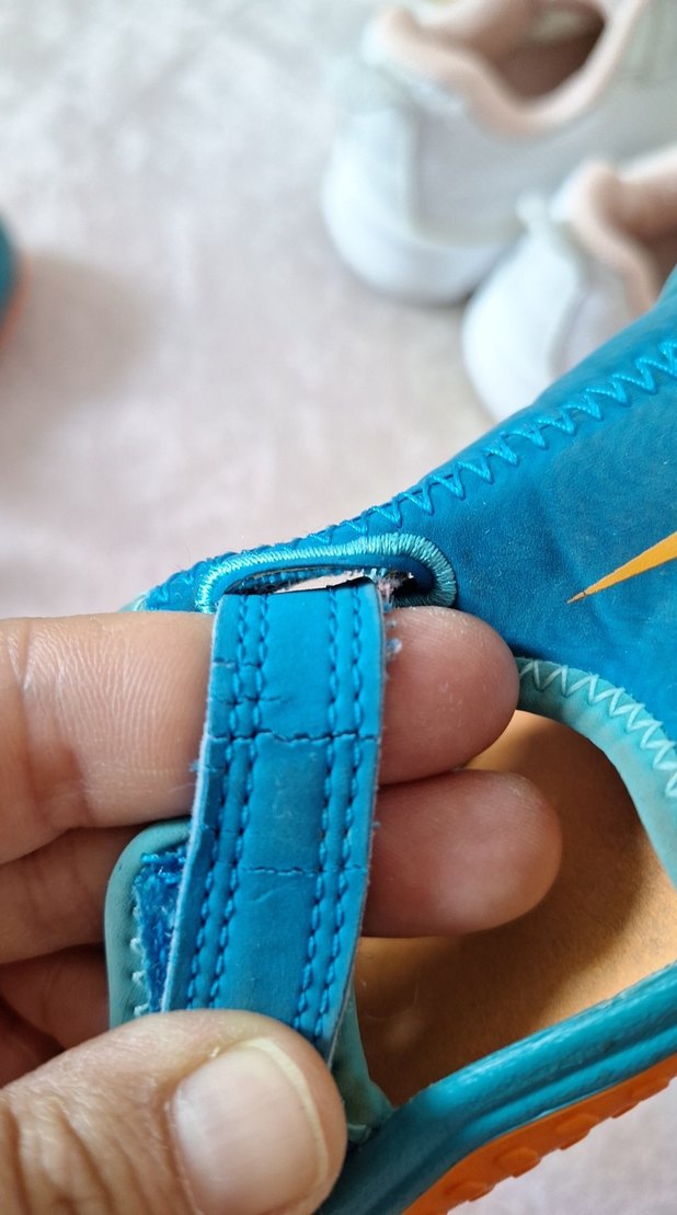 Nike Çocuk Mavi Cırtlı Terlik Sandalet 23 Numara - Görsel 5