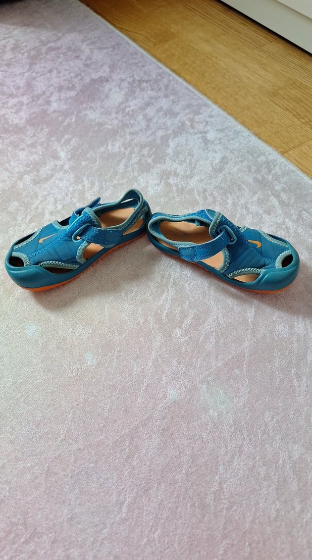 Nike Çocuk Mavi Cırtlı Terlik Sandalet 23 Numara - Görsel 2