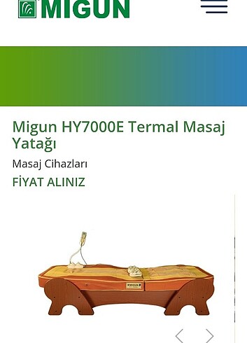 Migun yeşim taşlı masaj yatağı