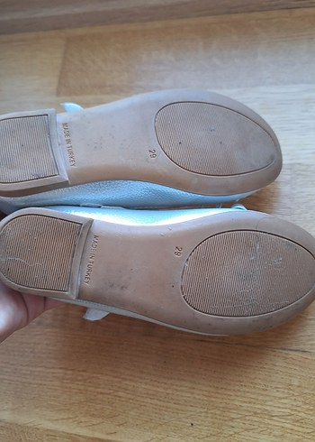 Kız Çocuk Açık Gümüş Fiyonk Detaylı Babet - Görsel 4