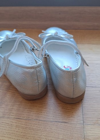 Kız Çocuk Açık Gümüş Fiyonk Detaylı Babet - Görsel 3