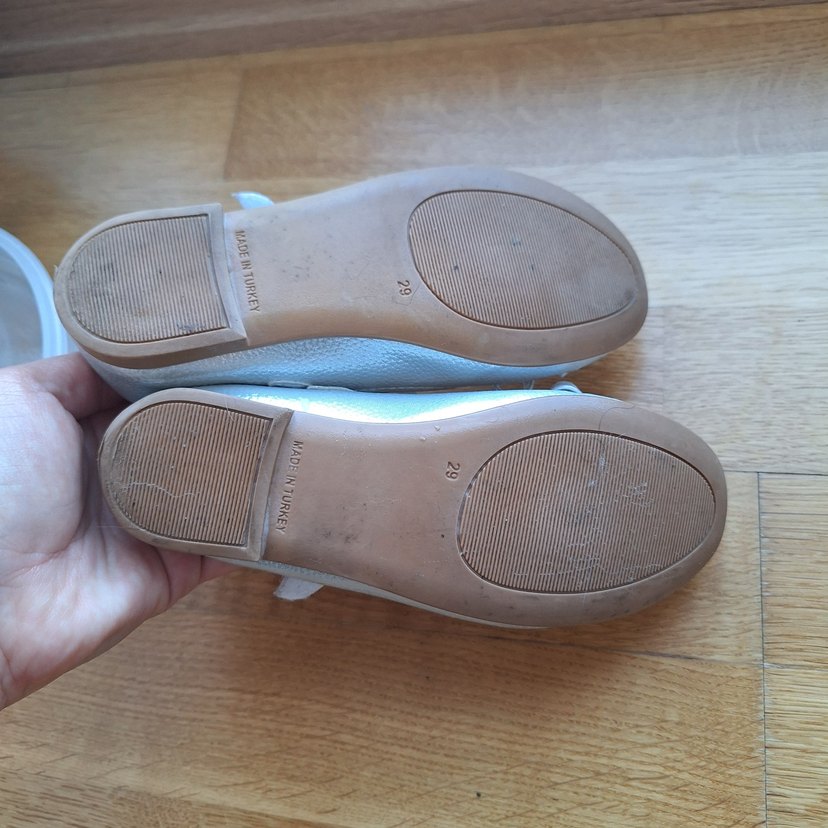 Kız Çocuk Açık Gümüş Fiyonk Detaylı Babet - Görsel 4