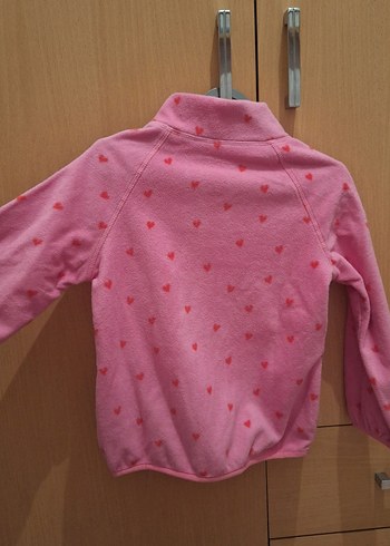 Marks&Spencer Kız Çocuk Pembe Fermuarlı Polar Ceket - Görsel 3