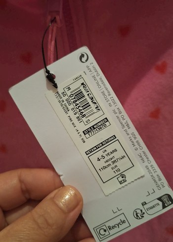 Marks&Spencer Kız Çocuk Pembe Fermuarlı Polar Ceket - Görsel 4