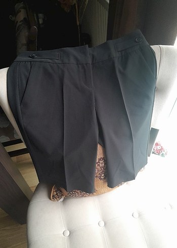 Siyah Kadın Kemerli yeni bermuda kapri - Görsel 5