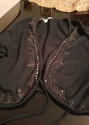 Pul ve taş İşlemeli Siyah Kadın Bluz - Görsel 7